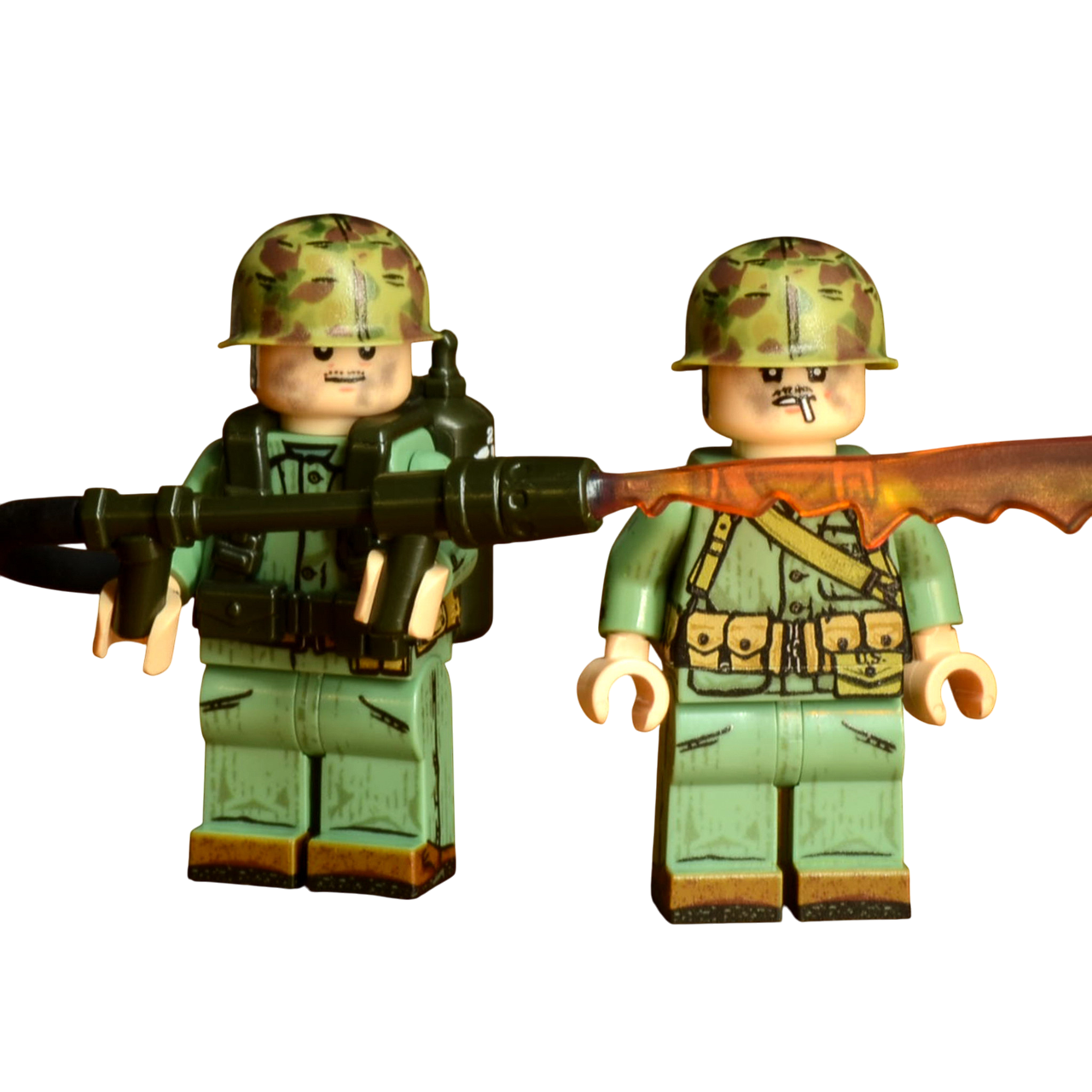 Brick Warp Blowtorch & Corkscrew WWII US Marine Flammenwerfer-Team - Saipan 1944