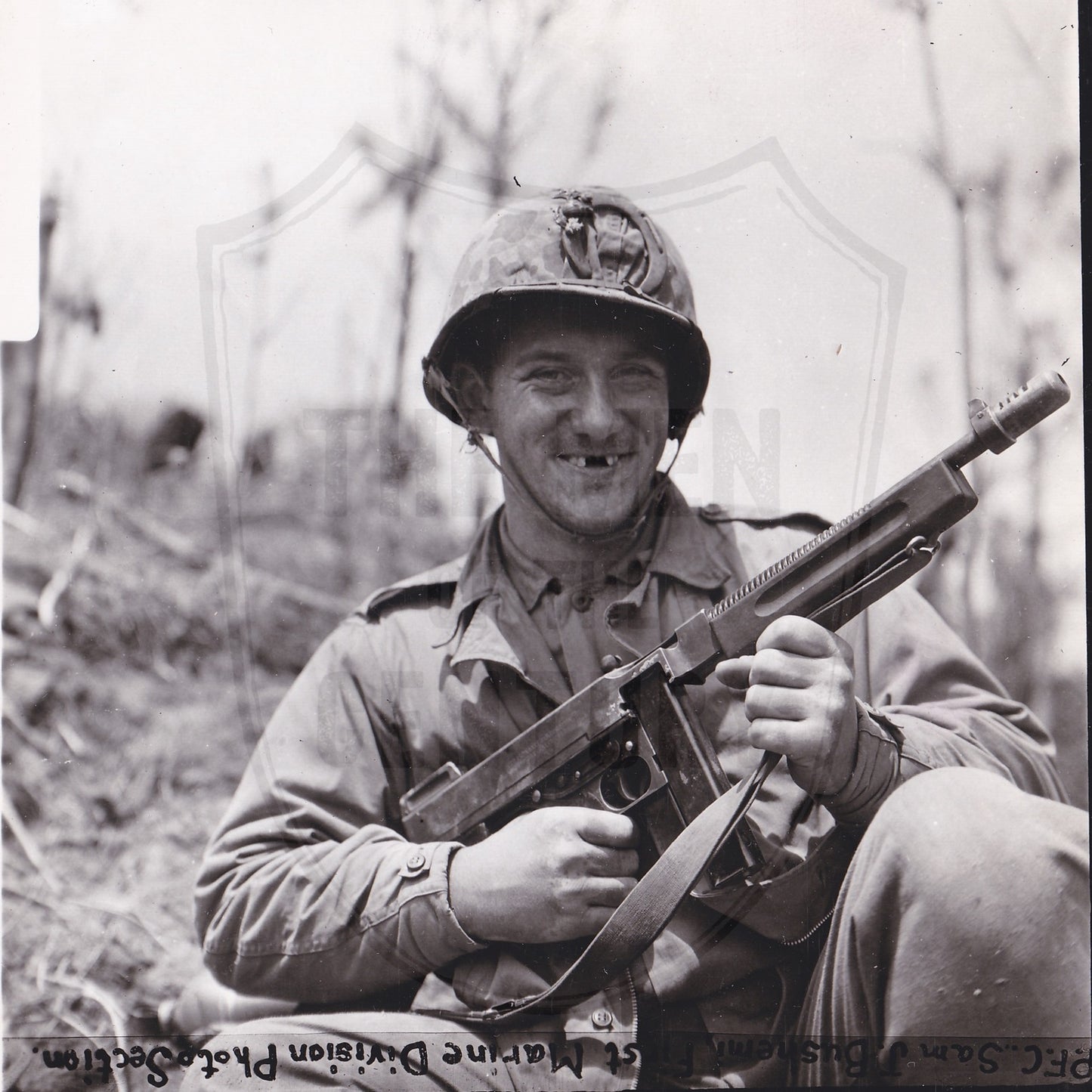 Brick Warp WWII US Marine Thompson Schütze - Okinawa 1945