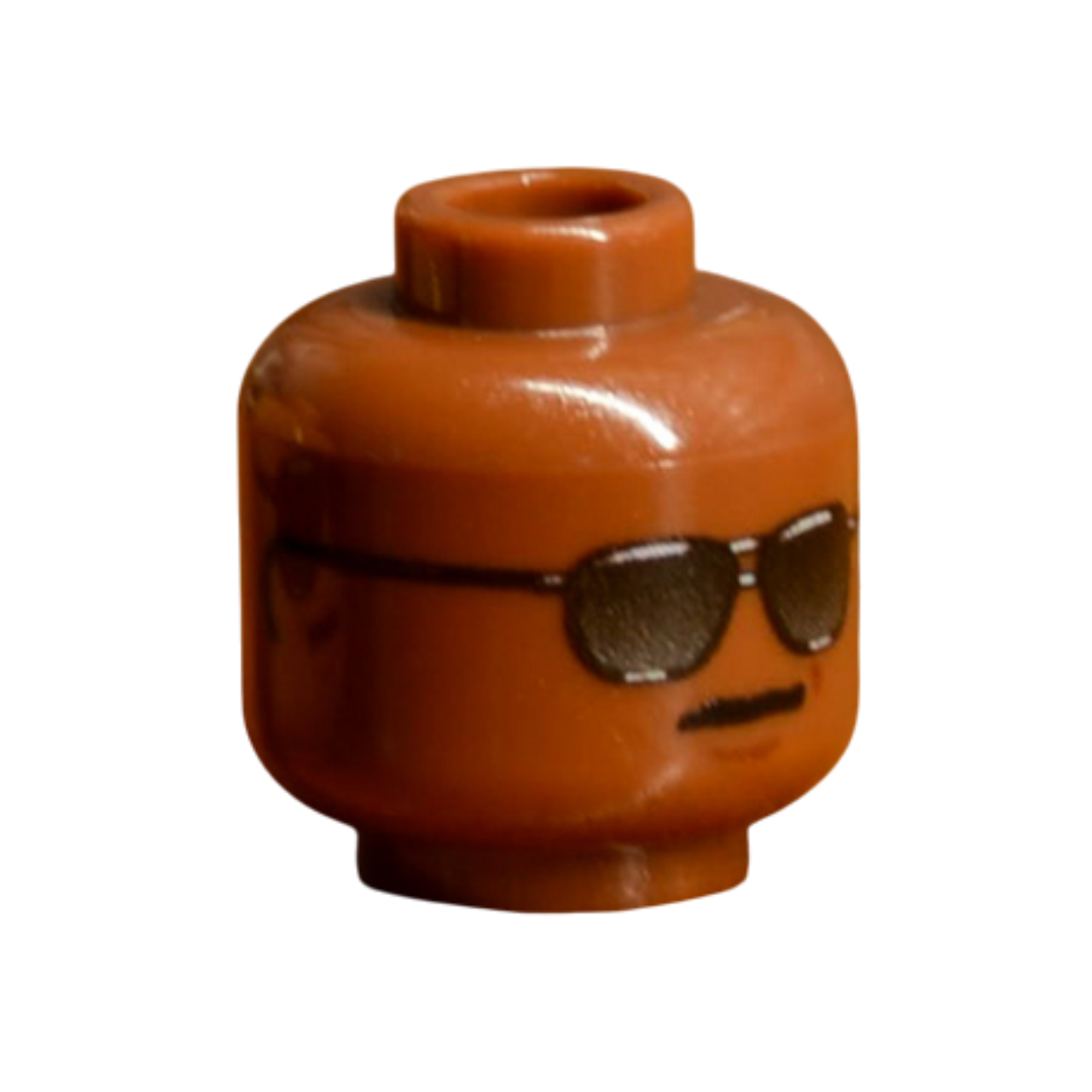 Brick Warp WWII US Sunglasses Head Reddish Brown