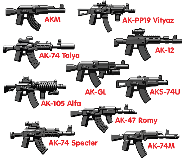 BrickArms Modern Combat AKtion Waffenset