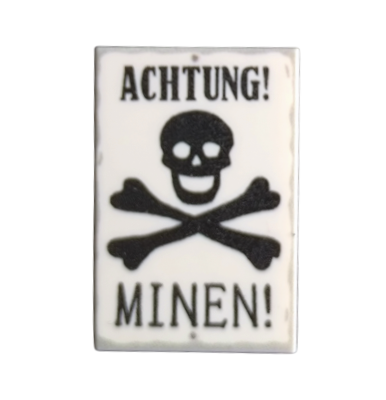 WW2 Schild Achtung! Minen!