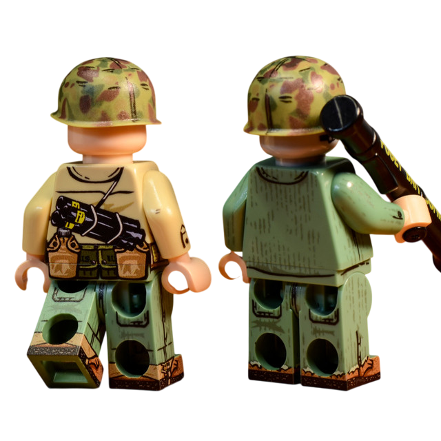 Brick Warp WWII US Marine Bazooka Team