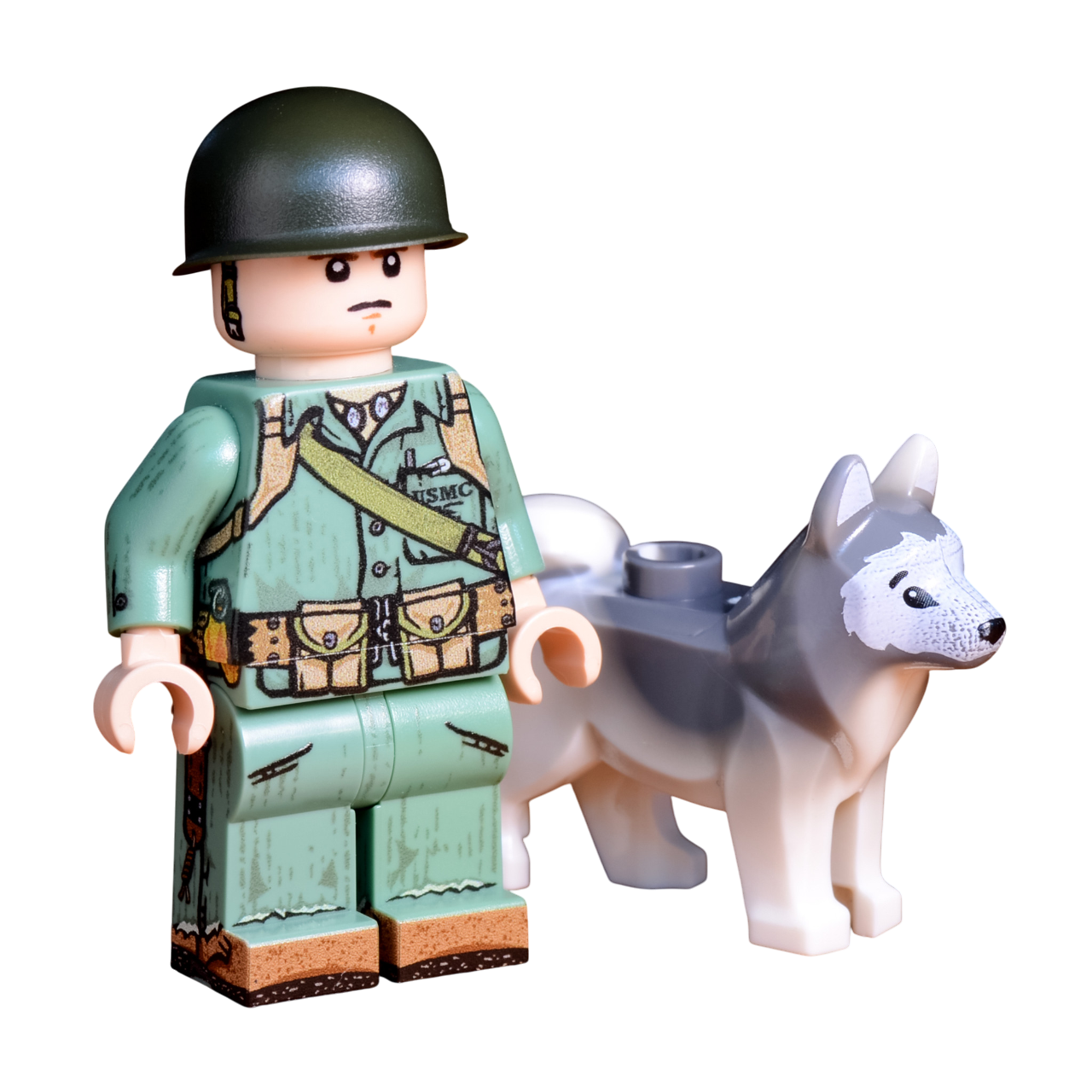 Brick Warp WWII US Marine Hundeführer mit Hund