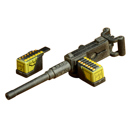 Brick Warp BrickArms® M2HB „Parkerisiert“ mit bedruckten Munitionskisten