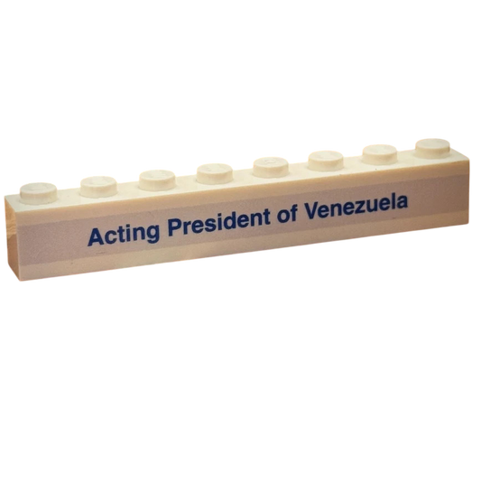 Brick Warp Acting President Badge Brick