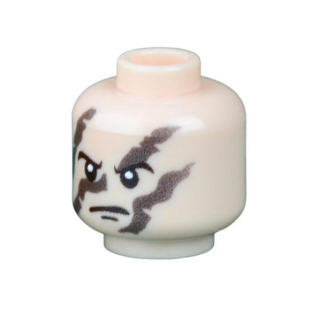 Brick Warp Camo Gesichtsbemahlung Kopf - Dino Style Light Nougat