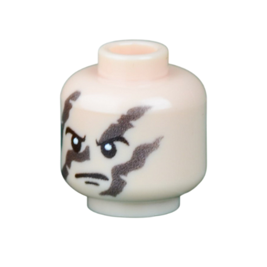 Brick Warp Camo Gesichtsbemahlung Kopf - Dino Style Light Nougat