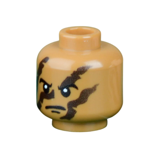 Brick Warp Camo Gesichtsbemahlung Kopf - Dino Style Medium Nougat
