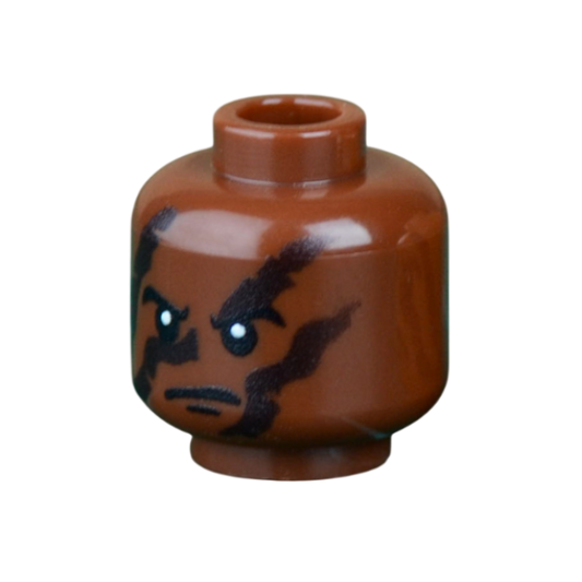 Brick Warp Camo Gesichtsbemahlung Kopf - Dino Style Reddish Brown