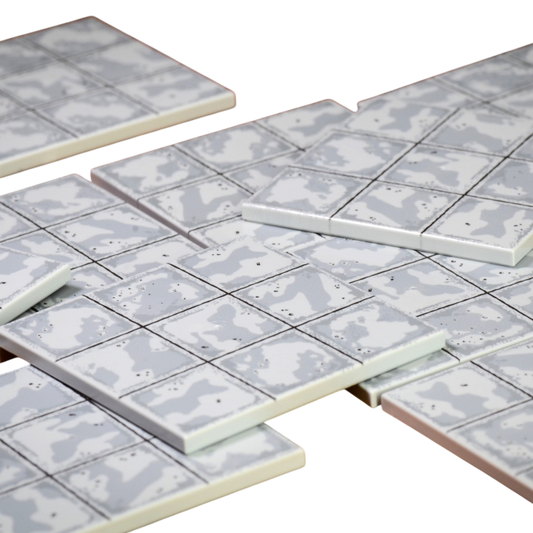 Brick Warp 2 × Betongehweg - 6x6 Fliese