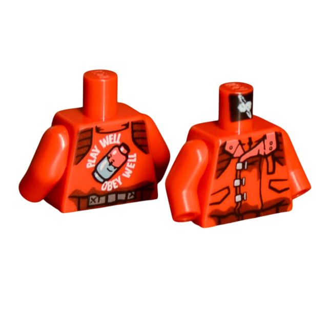 Brick Warp Bedruckter Torso "Obey Well, Play Well"