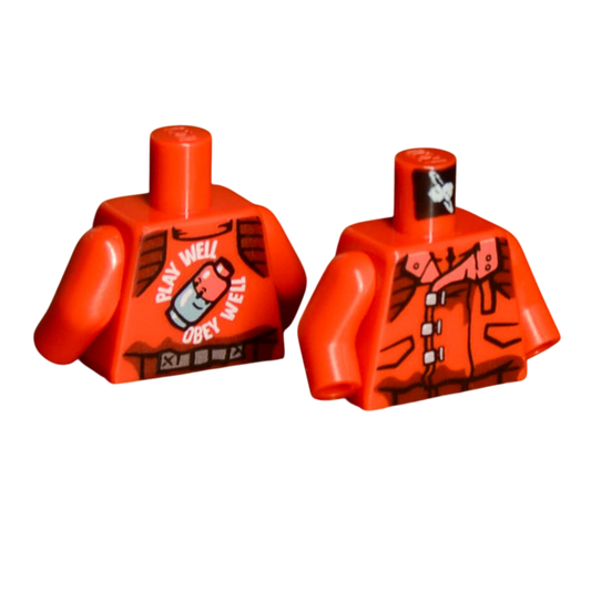 Brick Warp Bedruckter Torso "Obey Well, Play Well"