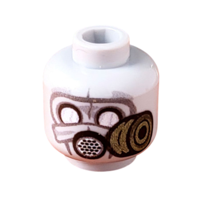 Brick Warp Soviet PMG "Monkey" Gas Mask Head Light Bluish Grey
