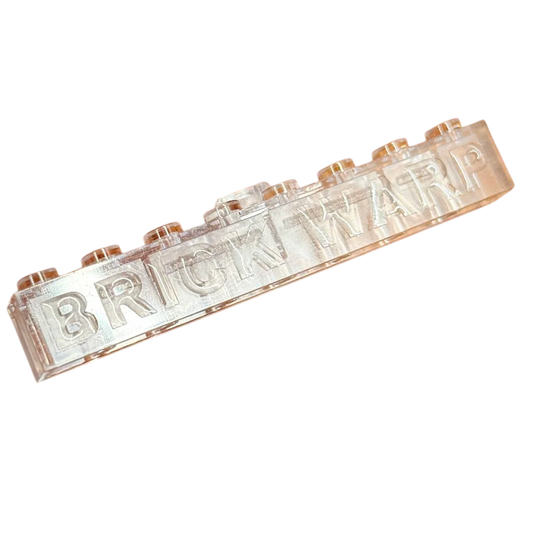 Brick Warp 1x8 Badge Brick Trans Clear - Strukturdruck