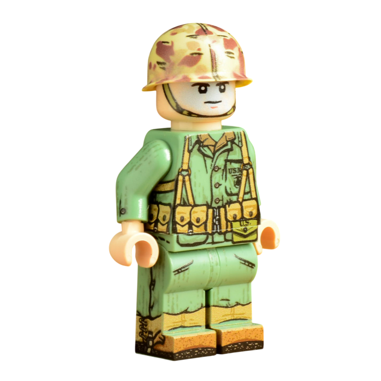 Brick Warp WWII US Marine Landing Wave - Iwo Jima 1945 