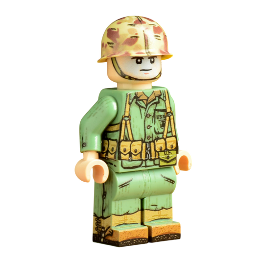 Brick Warp WWII US Marine Landing Wave - Iwo Jima 1945 