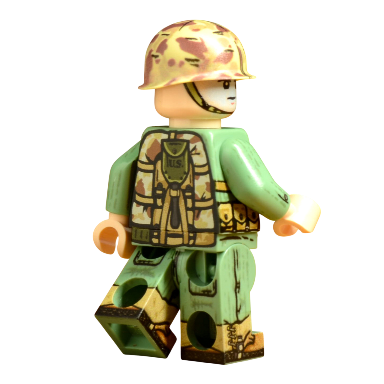 Brick Warp WWII US Marine Landing Wave - Iwo Jima 1945 