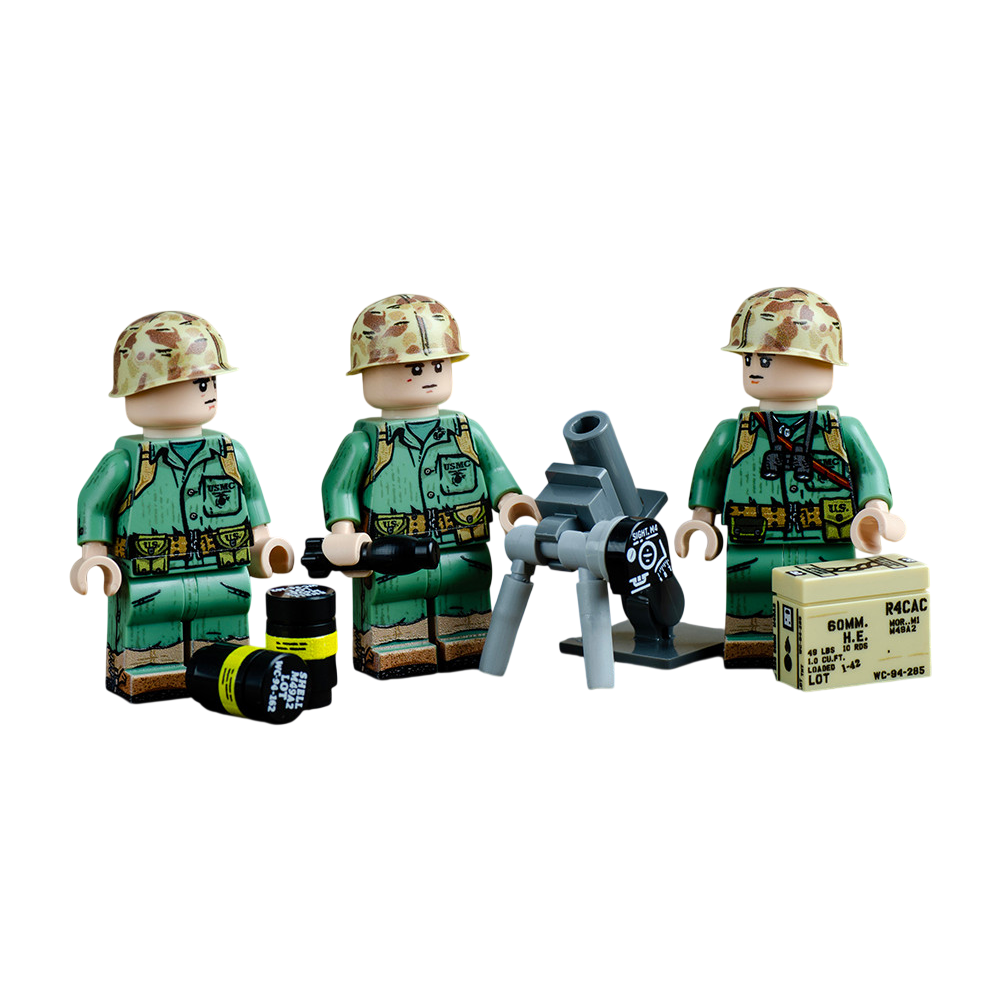 Brick Warp WWII US Marine Mörserteam - Okinawa 1945