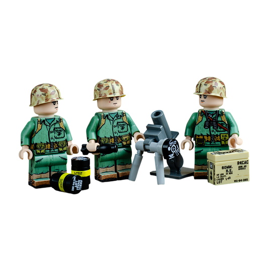 Brick Warp WWII US Marine Mörserteam - Okinawa 1945