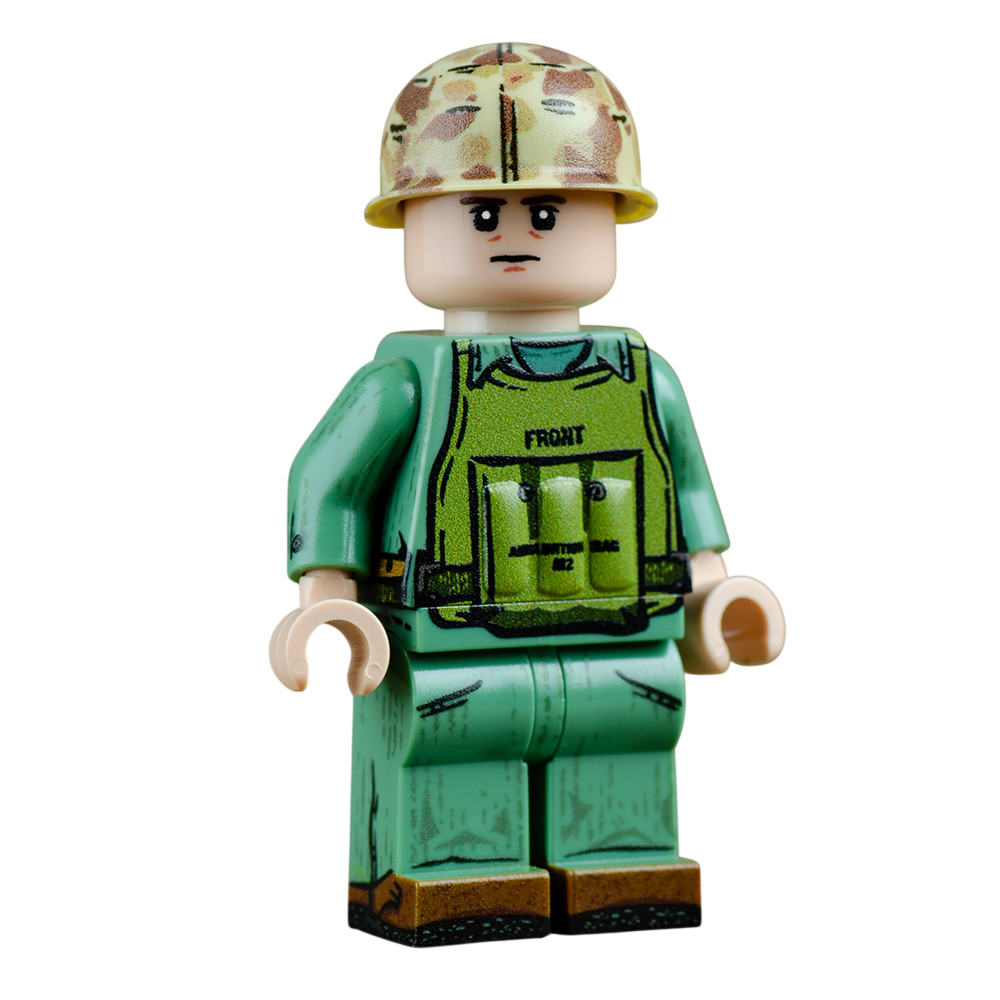 Brick Warp WWII US Marine Mörser Munitionsträger Okinawa 1945