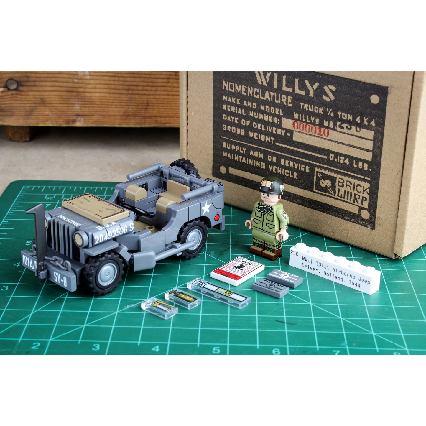 Brick Warp WWII Willys MB Collectors Building Kit