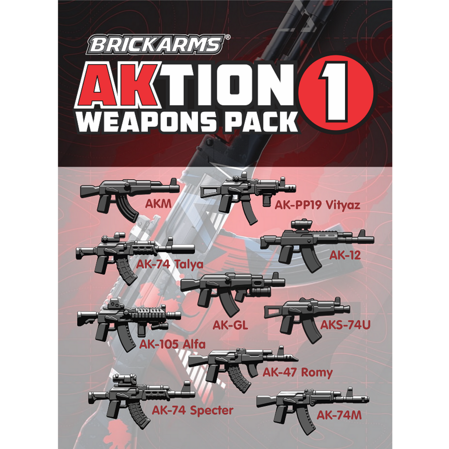 BrickArms Modern Combat AKtion Weapon Pack