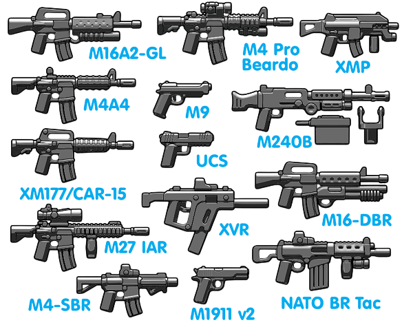 BrickArms Modern Combat Frontline V2 Waffenset