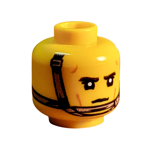 Brick Warp Bedruckter Kopf Modernes Helm-Rückhaltesystem Gelb