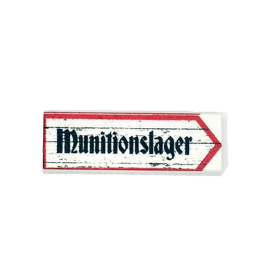 Munitionslager Straßenschild