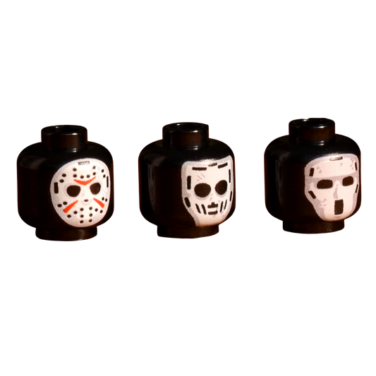 Brick Retro Hockey Masken Schwarz (3 Pack)