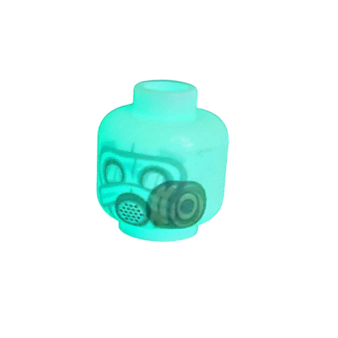 Soviet PMG "Monkey" Gas Mask Head im Dunkeln leuchtend