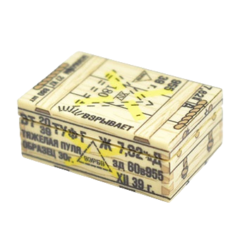 Sowjetische Munitionskiste 7,62 × 54 mm schweres Geschoss "D"